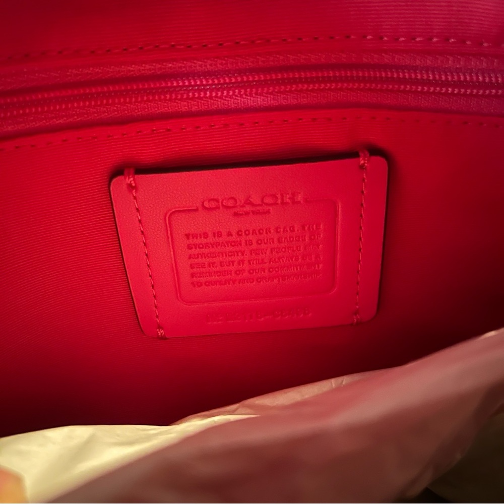 Coach Pink Katy Satchel with Signature Canvas Logo Strap 💕 - Picture 8 of 16